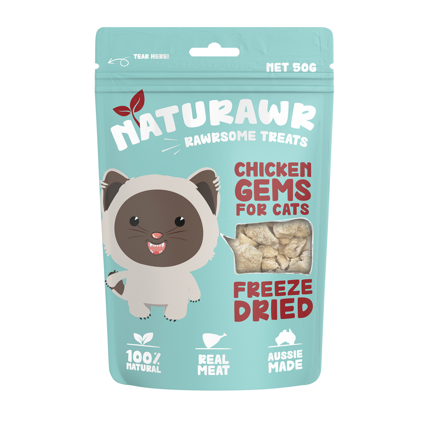 Naturawr 凍乾雞肉貓貓小食 50g (澳洲製) Exp 01/26