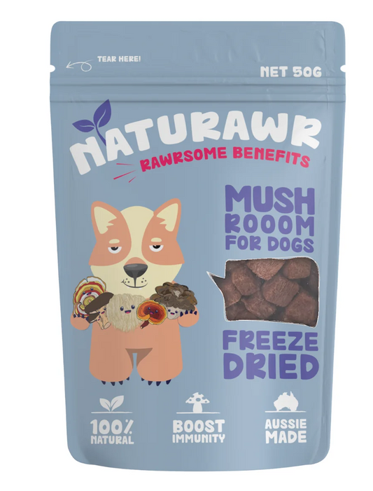 Naturawr 凍乾袋鼠肉+混合蘑菇狗狗小食 50g (澳洲製)